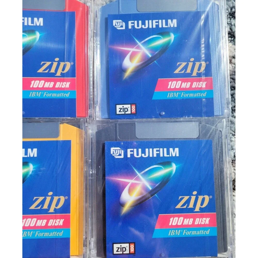 Lot of 5 - FujiFilm 100 MB IBM Formatted Disk Zip Drive Fuji Film